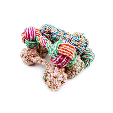 Cotton Rope Braided Dumbbell Dog Chew Toy Cotton Rope Braided Dumbbell Dog Chew Toy