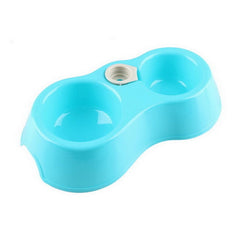 Dual Port Pets Food Bowl with Automatic Water Dispenser for Dog/Cat - Pet Stylo