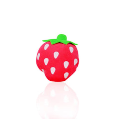 Red Strawberry Squeaky Plush Cute Dog Toy