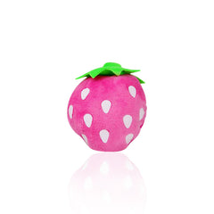Pink Strawberry Squeaky Plush Cute Dog Toy