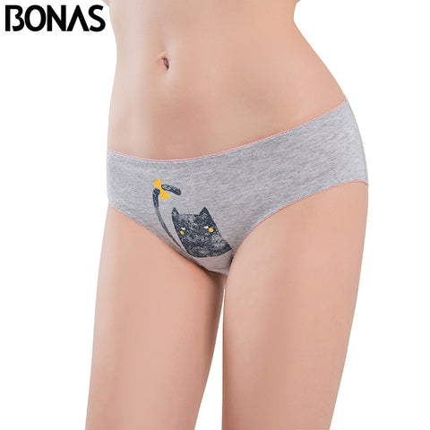 Cotton Mixed Color Cat Seamless Panties for Girls Cotton Mixed Color Cat Seamless Panties for Girls