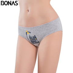 Cotton Mixed Color Cat Seamless Panties for Girls - Pet Stylo