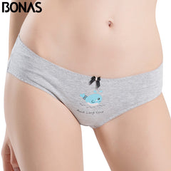 Seamless Cotton Mixed Color Seamless Bow Panties for Girls