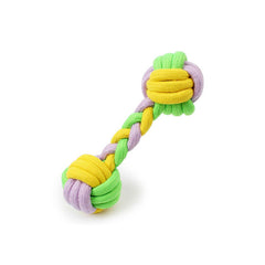 Cotton Rope Braided Dumbbell Dog Chew Toy - Pet Stylo
