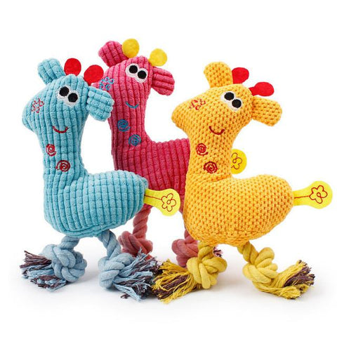 Cartoon Soft Fleece Dog Chew Sound Toy